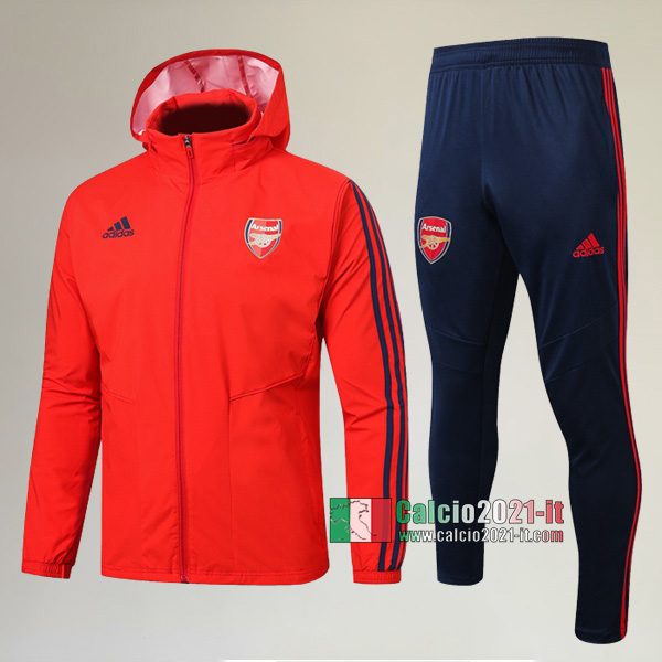 AAA Qualità: Full-Zip Giacca Antivento Nuove Del Tuta Arsenal FC + Pantaloni Rossa 2019/2020