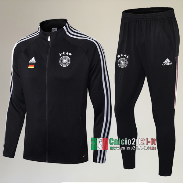 AAA Qualità: Full-Zip Giacca Nuove Del Tuta Germania + Pantaloni Nera 2019/2020