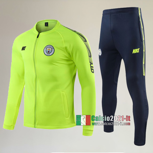 AAA Qualità: Full-Zip Giacca Nuove Del Tuta Manchester City + Pantaloni Verde 2019/2020