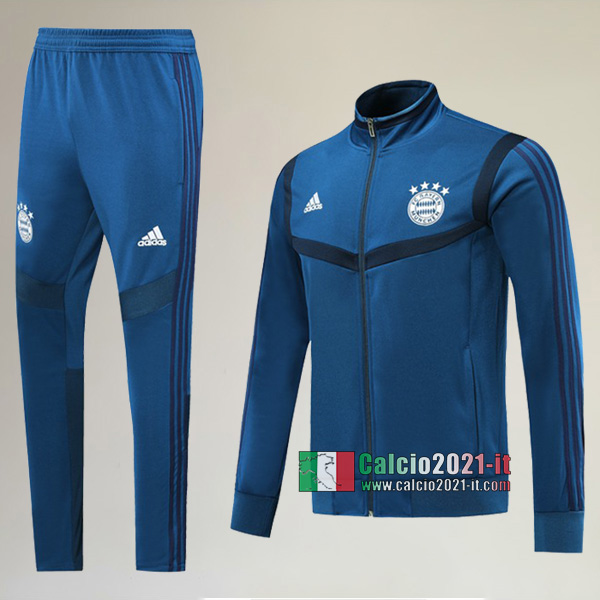 AAA Qualità: Full-Zip Giacca Nuove Del Tuta Da Bayern Monaco + Pantaloni Azzurra 2019-2020