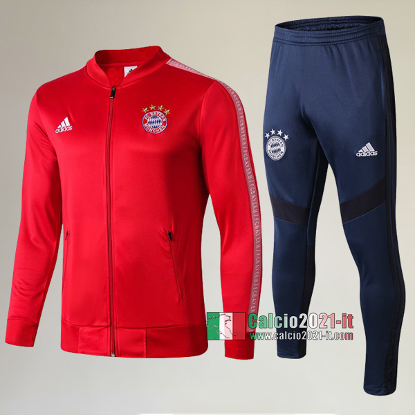 AAA Qualità: Full-Zip Giacca Nuove Del Tuta Da Bayern Monaco + Pantaloni Rossa/Bianca 2019/2020