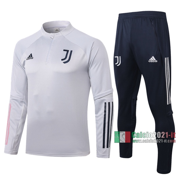 Calcio2021-It: Sito Nuova Felpa Tuta Juventus Turin Half-Zip Grigio Chiaro 2020 2021