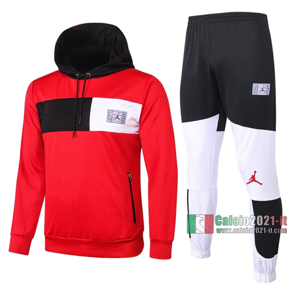 Calcio2021-It: Felpa Tuta Paris Psg Cappuccio Air Jordan Rossa 2020 2021