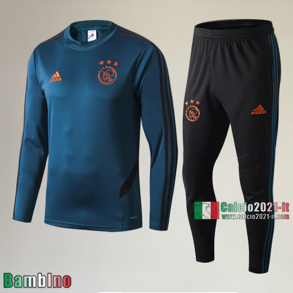 AAA Qualità Felpa Nuova Del Kit Tuta AFC Ajax Bambino Azzurra Ingrosso 2019/2020