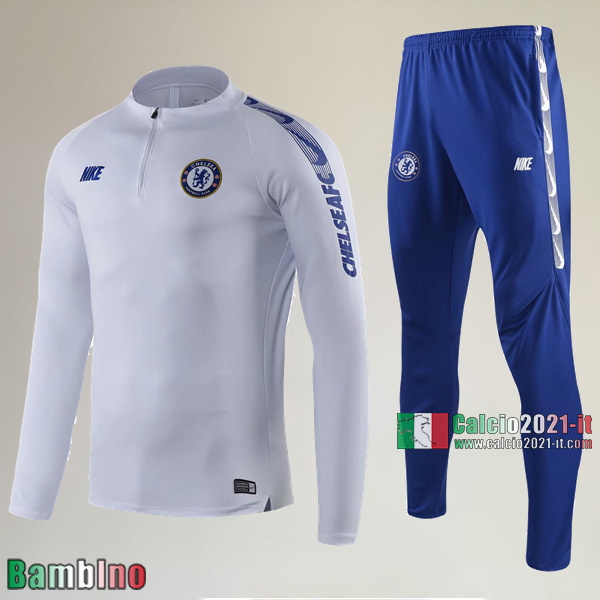 A++ Qualità Nuove Del Kit Tuta Chelsea FC Bambino Bianca Classiche 2019/2020