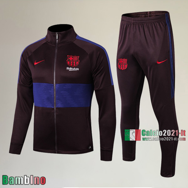 AAA Qualità Full-Zip Giacca Nuova Del Kit Tuta Barcellona FC Bambino Nera/Azzurra Affidabili 2019/2020