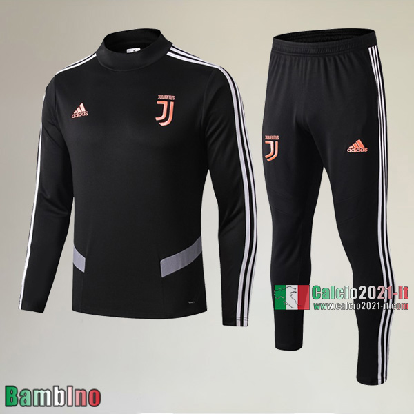 A++ Qualità Felpa Nuove Del Kit Tuta Juventus Turin Bambino Nera Retro 2019/2020