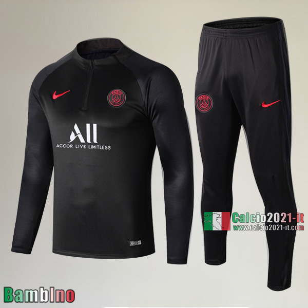 A++ Qualità Nuove Del Kit Tuta PSG Paris Bambino Nera Ingrosso 2019/2020