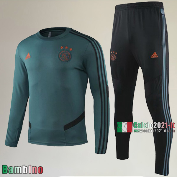 AAA Qualità Felpa Nuova Del Kit Tuta AFC Ajax Bambino Verde Vintage 2019/2020