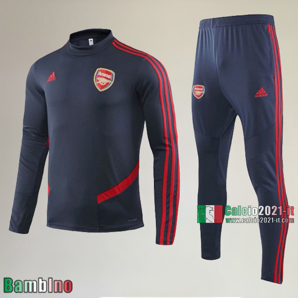 A++ Qualità Felpa Nuove Del Kit Tuta Arsenal FC Bambino Azzurra Marino Vintage 2019/2020