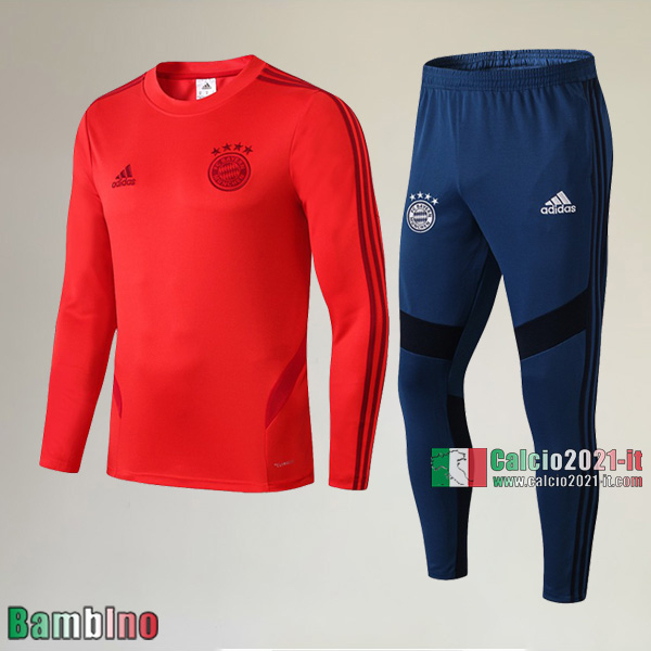 AAA Qualità Felpa Nuova Del Kit Tuta Bayern Munchen Bambino Rossa Outlet 2019/2020