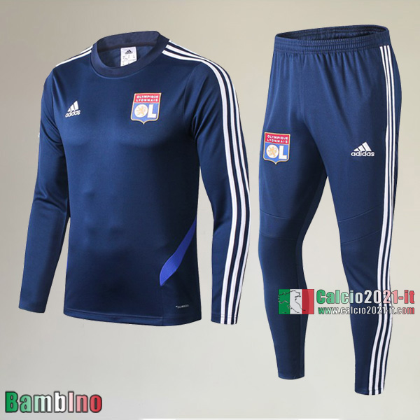 A++ Qualità Felpa Nuove Del Kit Tuta Lione OL Bambino Ciano Originale 2019/2020