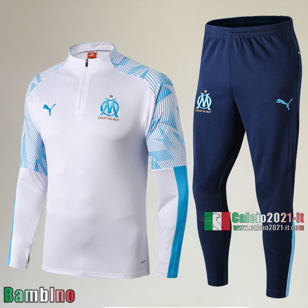 A++ Qualità Nuove Del Kit Tuta Marsiglia OM Bambino Bianca Affidabili 2019/2020