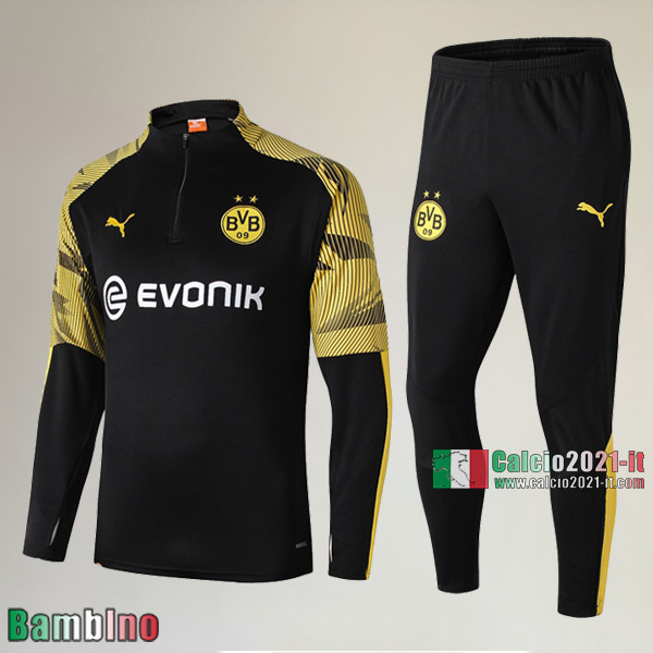 AAA Qualità Nuova Del Kit Tuta Dortmund BVB Bambino Nera Gialla Authentic 2019/2020