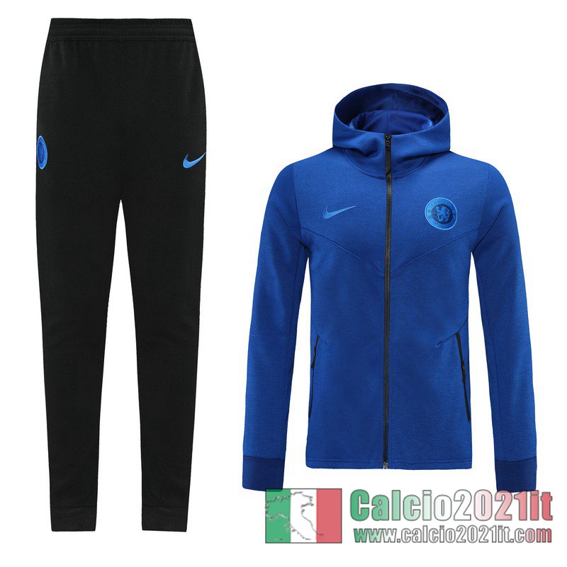 Chelsea Full-Zip Giacca Cappuccio Blu acceso 2020 2021 J172