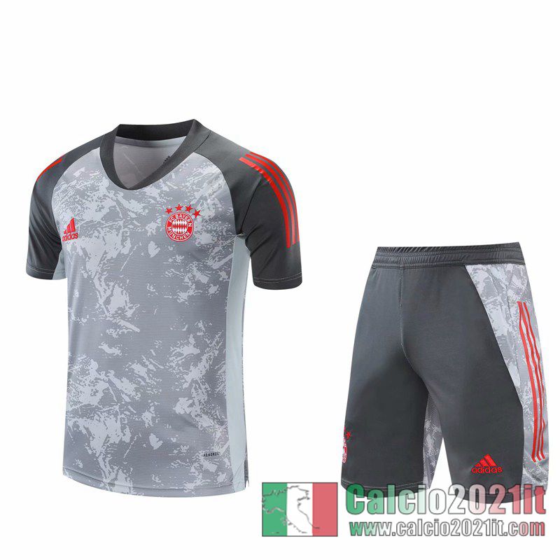 Bayern Monaco Magliette Tuta Calcio grigio 2020 2021 T129