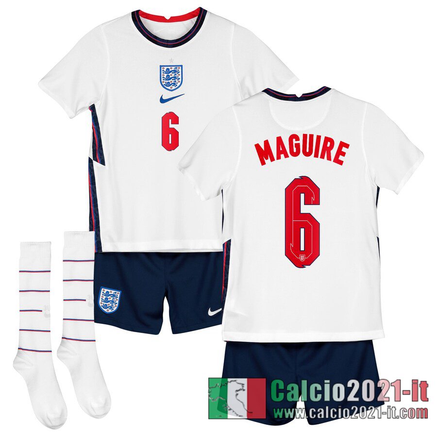 Inghilterra Maglia Calcio Maguire #6 Prima Bambino 2020-21