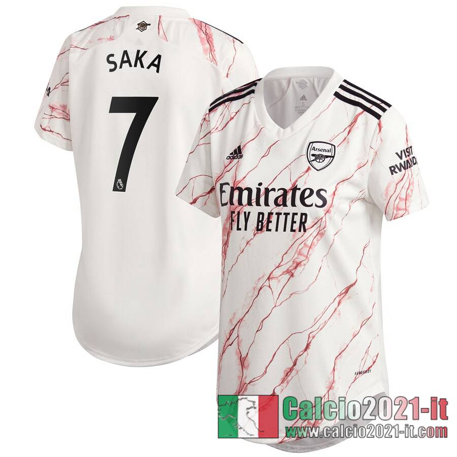 Arsenal Maglia Calcio Saka #7 Seconda Donna 2020-21