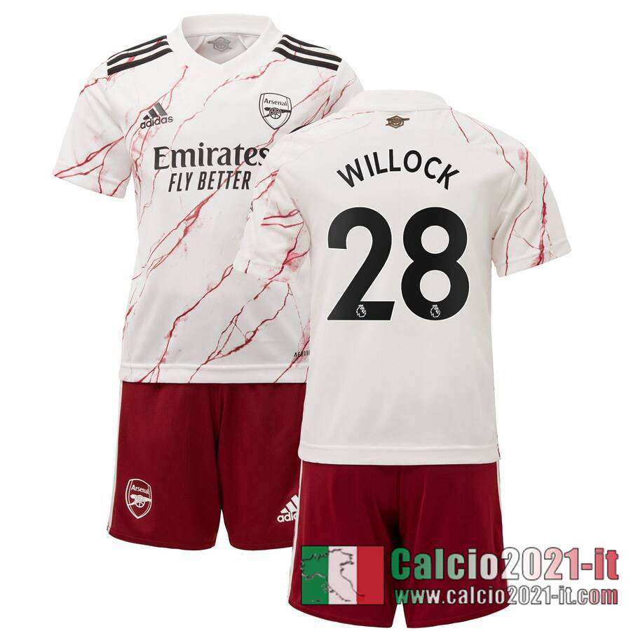 Arsenal Maglia Calcio Willock #28 Seconda Bambino 2020-21