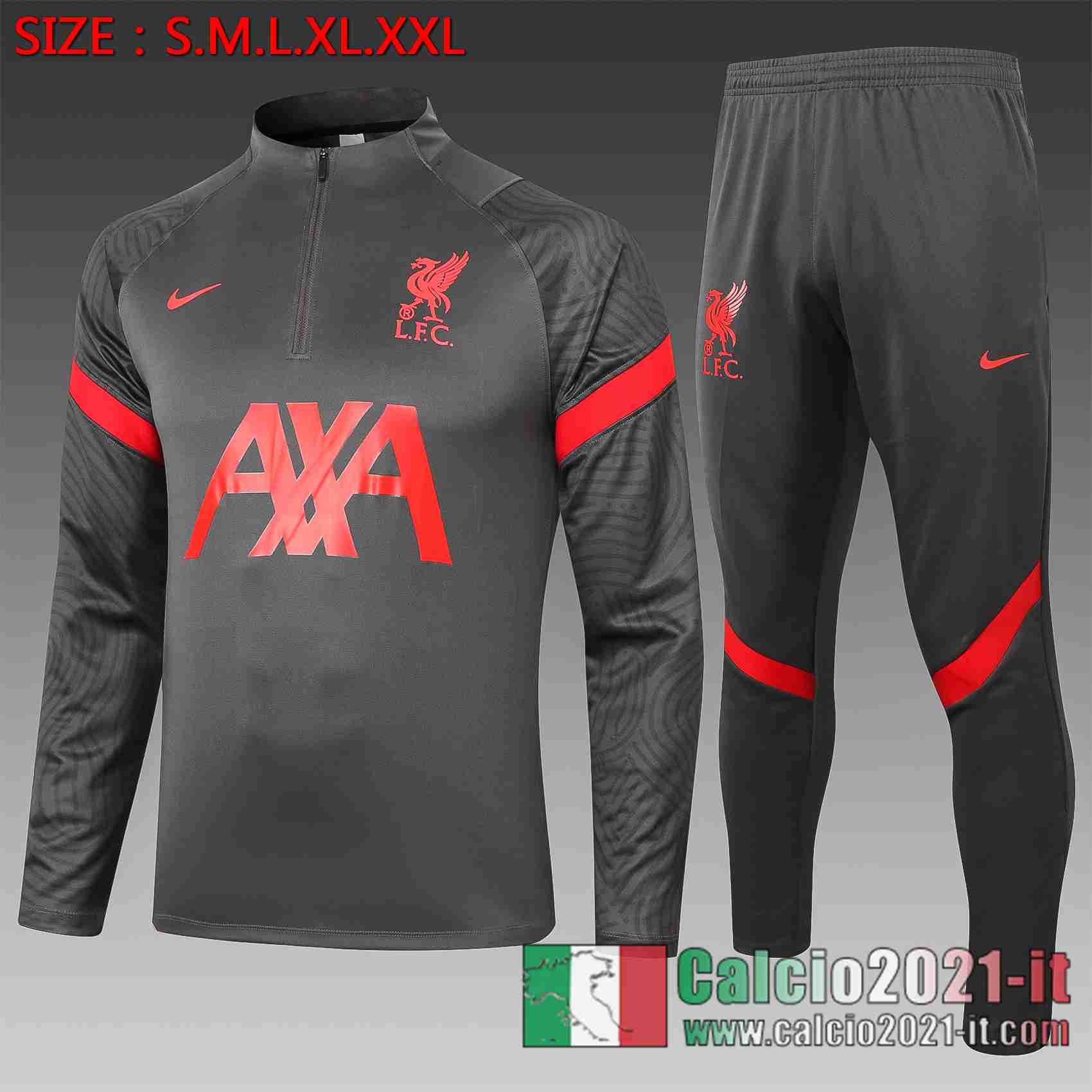 Liverpool Tuta Calcio Grigio scuro 2020 2021 B428