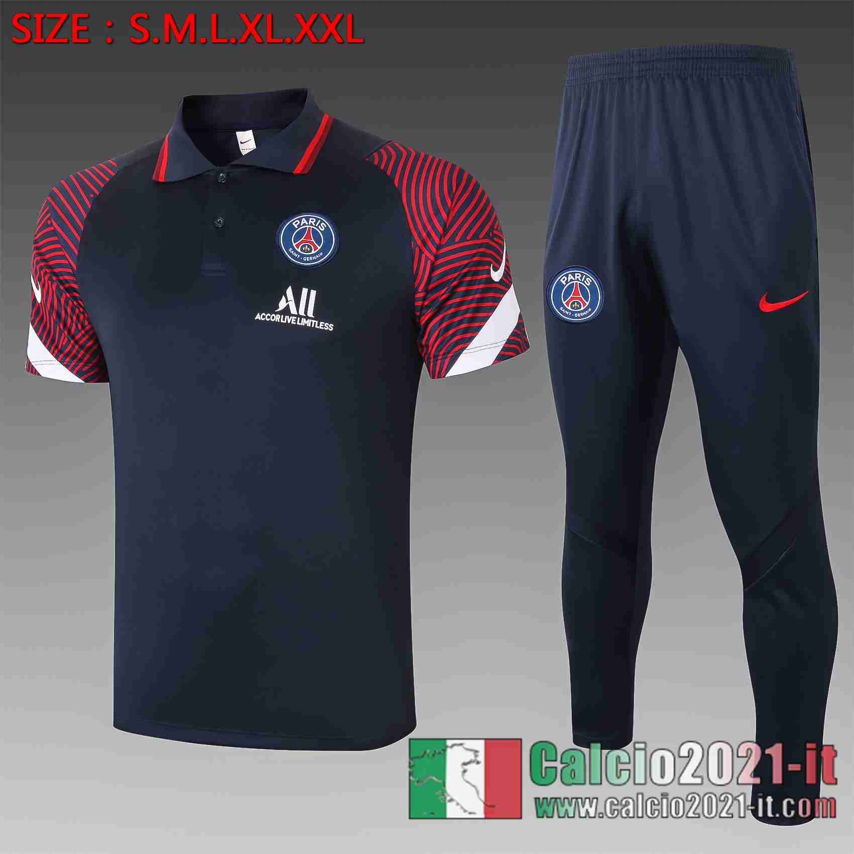 PSG Polo Calcio Blu scuro 2020 2021 C557