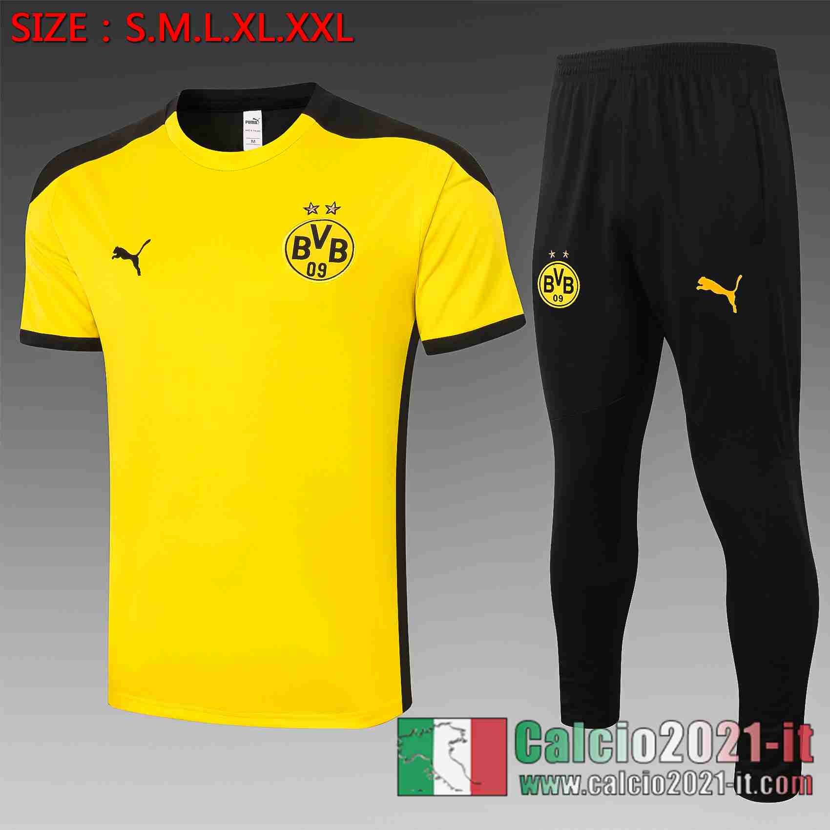 Dortmund Polo Calcio giallo 2020 2021 C558