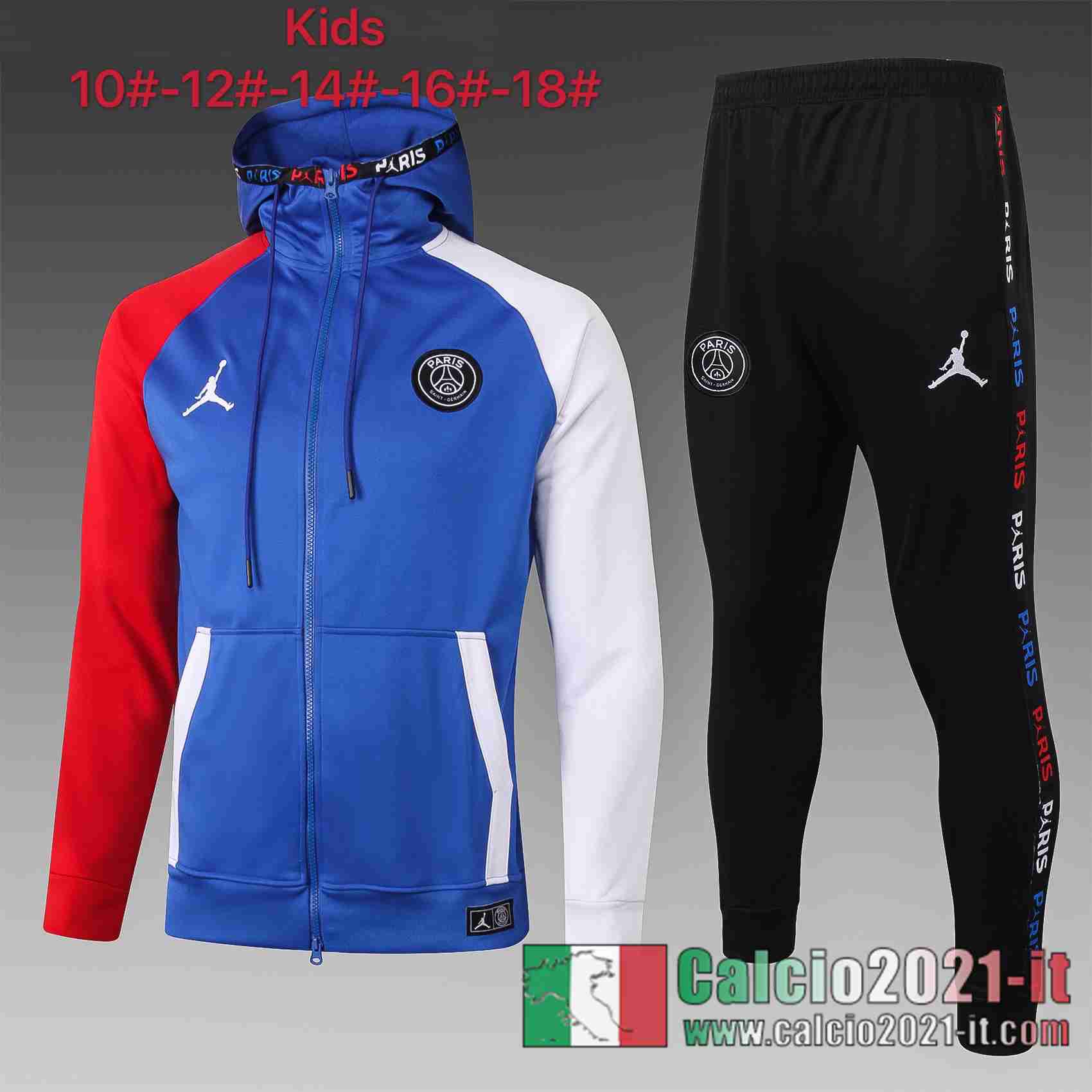 Airman Tuta Calcio - Giacca Felpa con cappuccio Bambino blu 2020 2021 E471