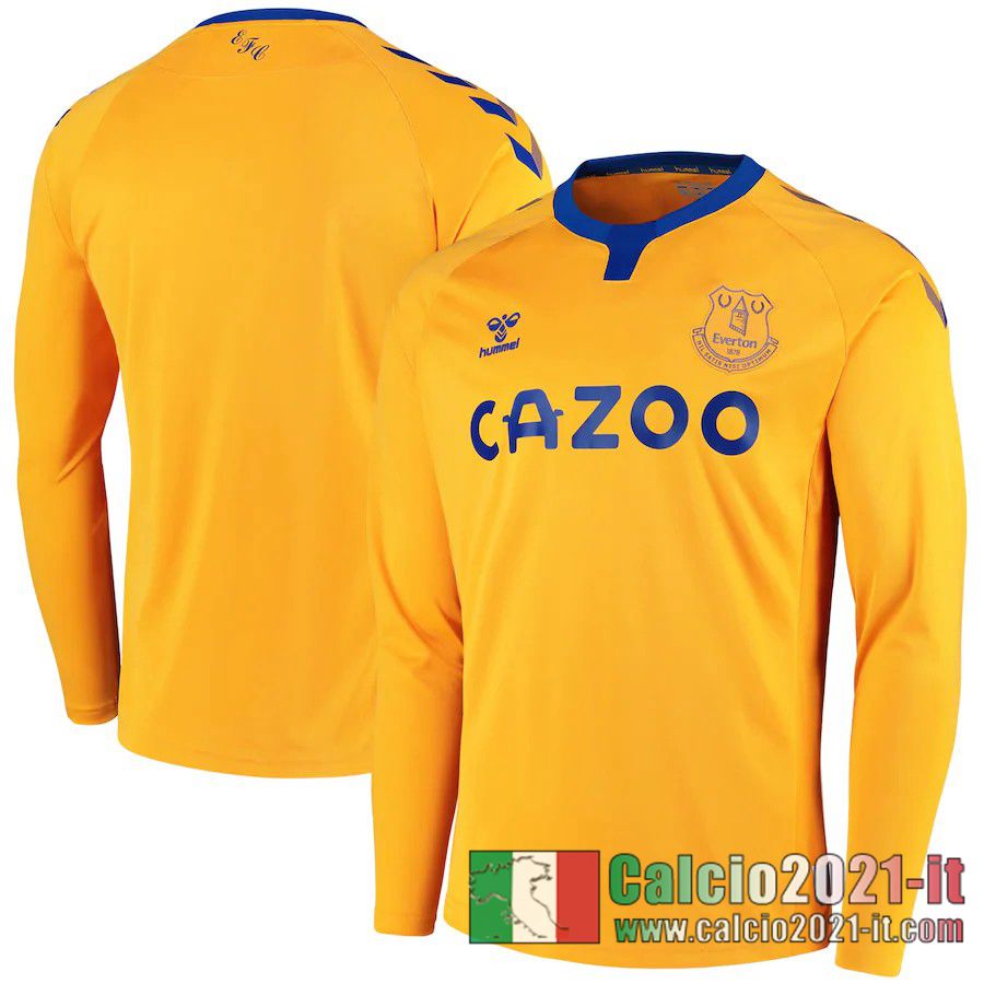 Everton Maglia Calcio Seconda Manica Lunga 2020-21