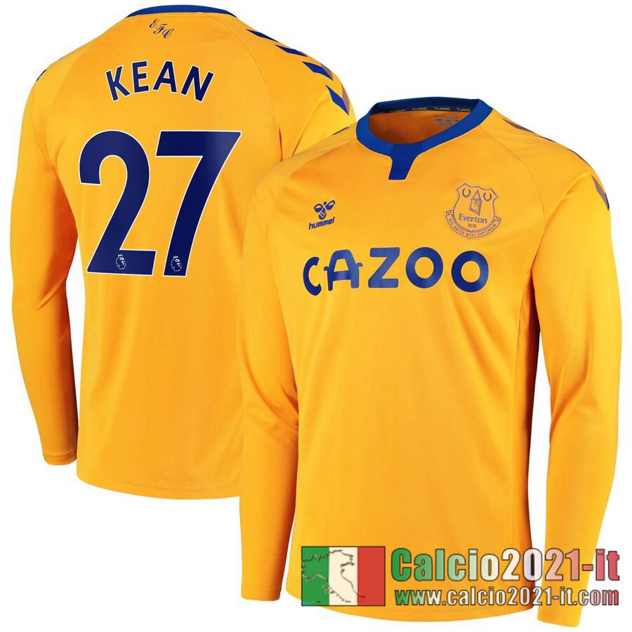 Everton Maglia Calcio Kean #27 Seconda Manica Lunga 2020-21