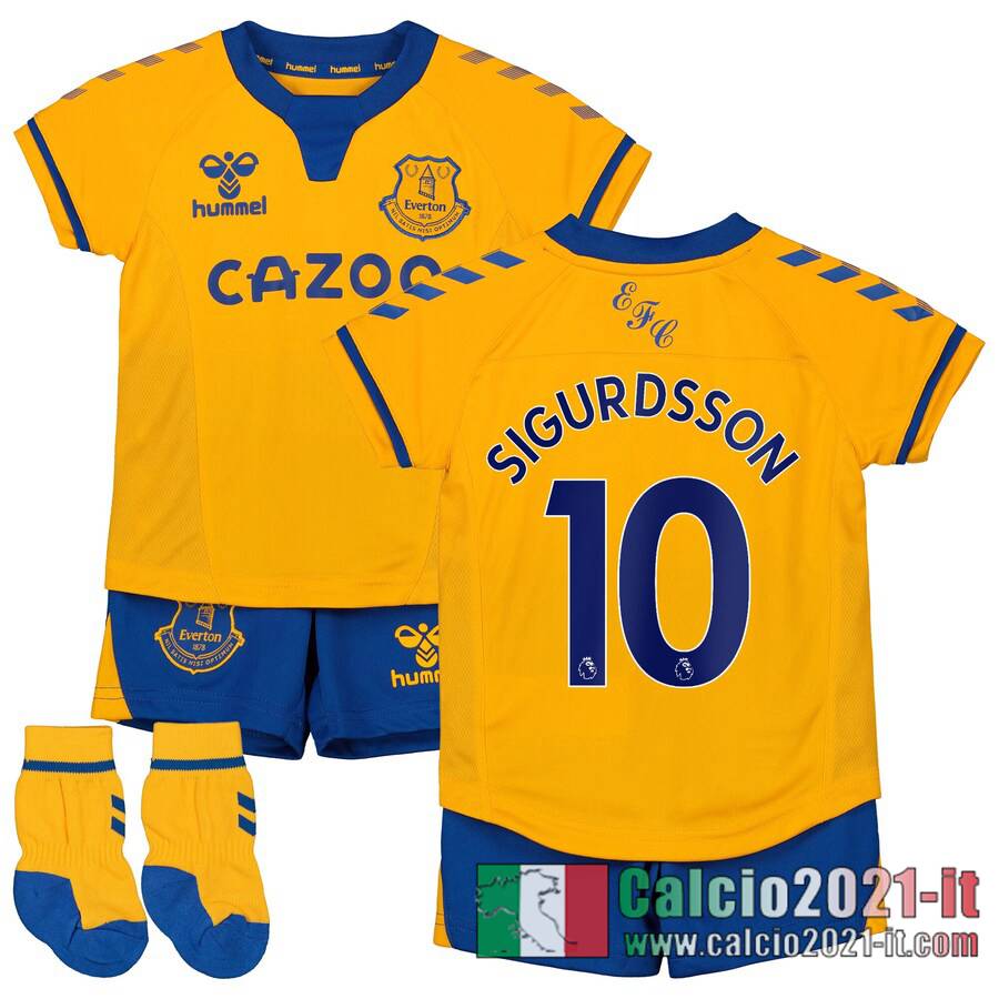 Everton Maglia Calcio Sigurdsson #10 Seconda Bambino 2020-21