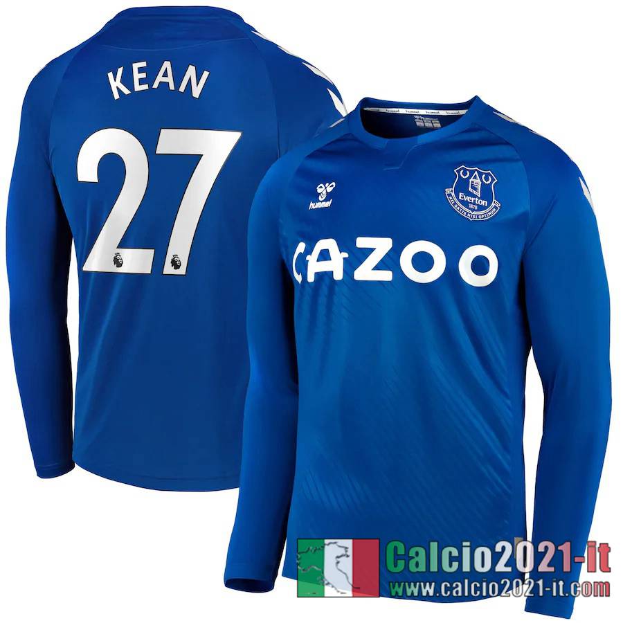 Everton Maglia Calcio Kean #27 Prima Manica Lunga 2020-21