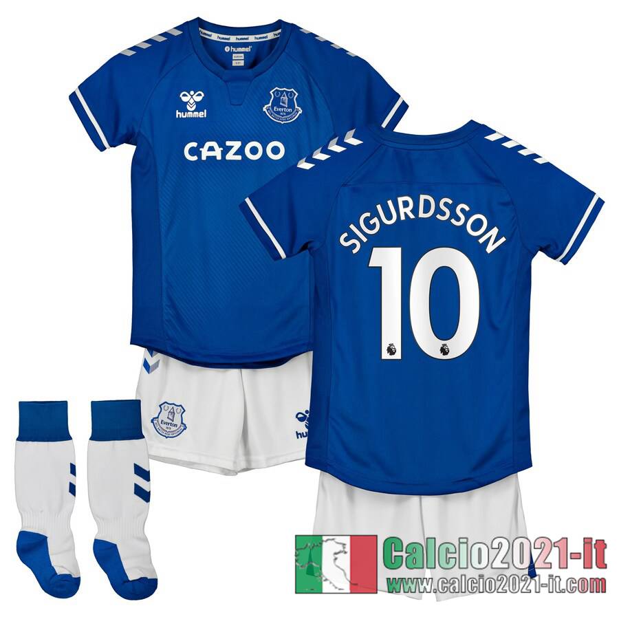 Everton Maglia Calcio Sigurdsson #10 Prima Bambino 2020-21