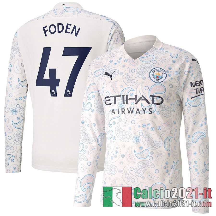 Manchester City Maglia Calcio Foden #47 Terza Manica Lunga 2020-21