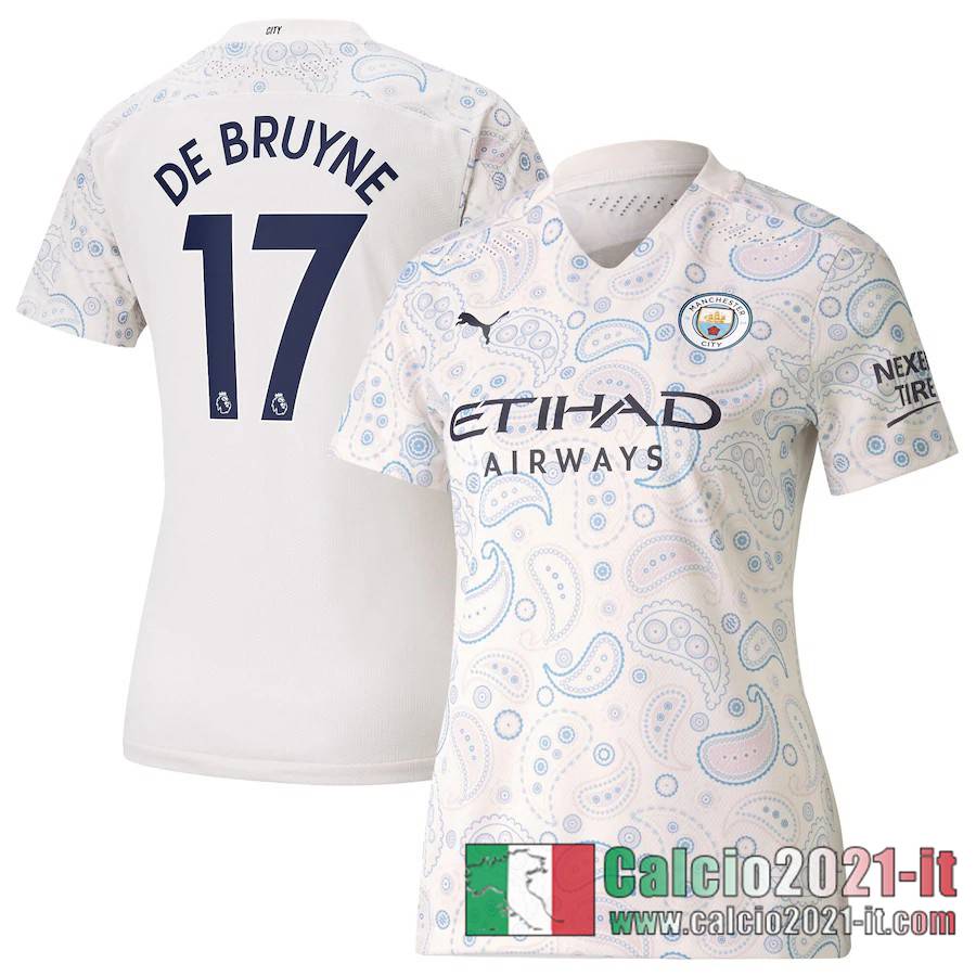 Manchester City Maglia Calcio De Bruyne #17 Terza Donna 2020-21