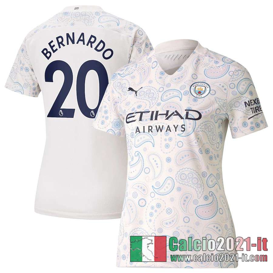 Manchester City Maglia Calcio Bernardo #20 Terza Donna 2020-21