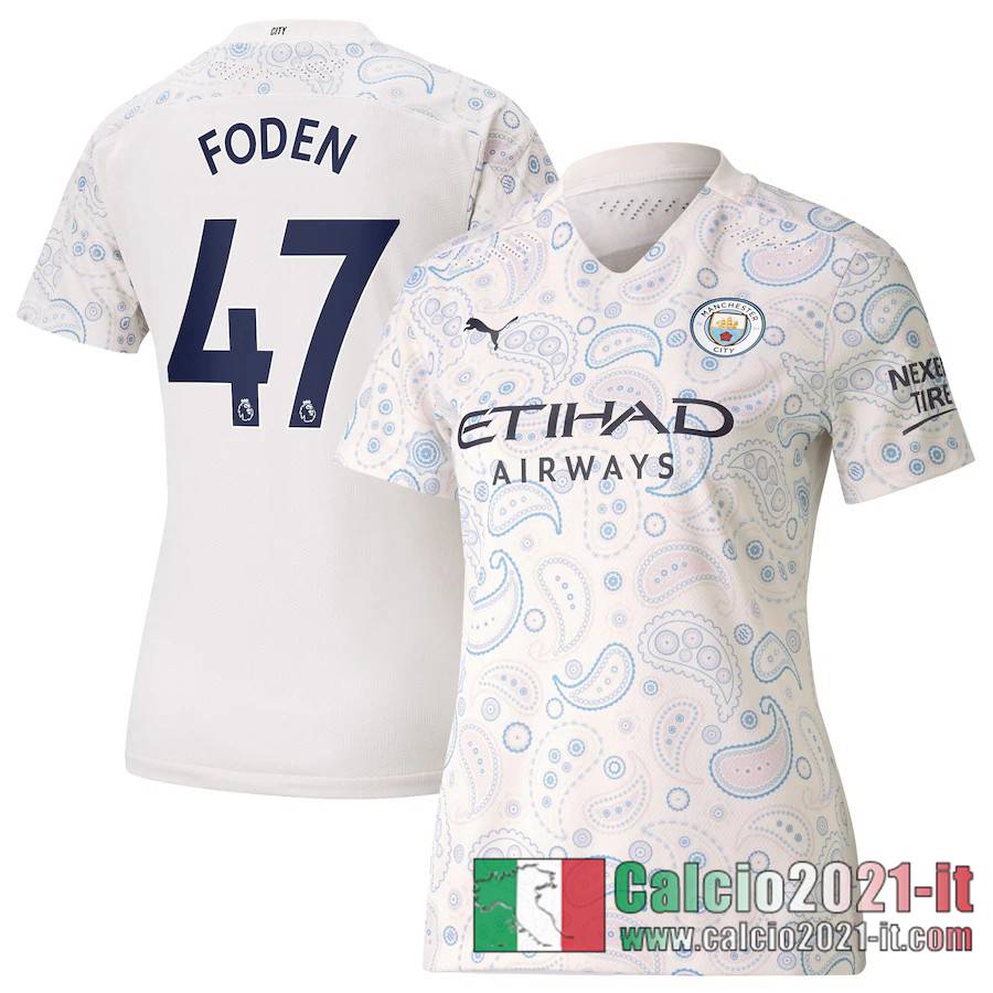 Manchester City Maglia Calcio Foden #47 Terza Donna 2020-21