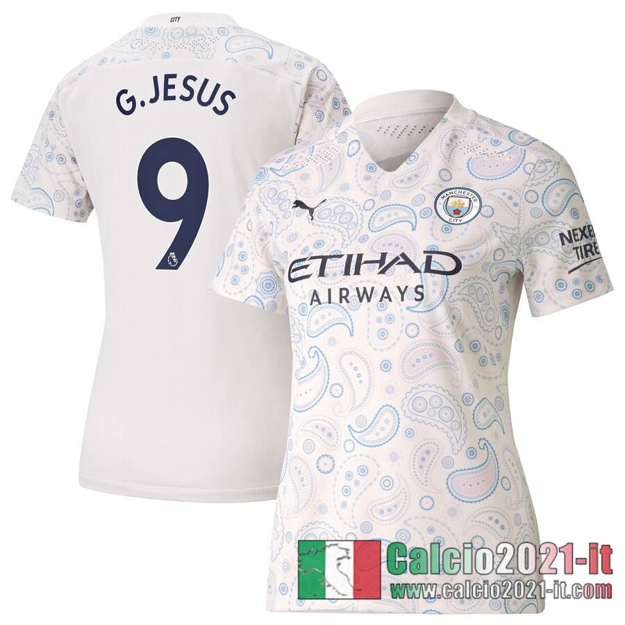 Manchester City Maglia Calcio G.Jesus #9 Terza Donna 2020-21