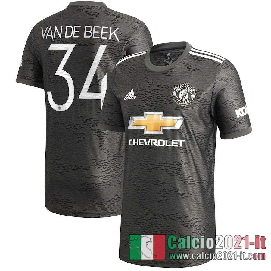 Manchester United Maglia Calcio Van De Beek 34 Seconda 2020-21