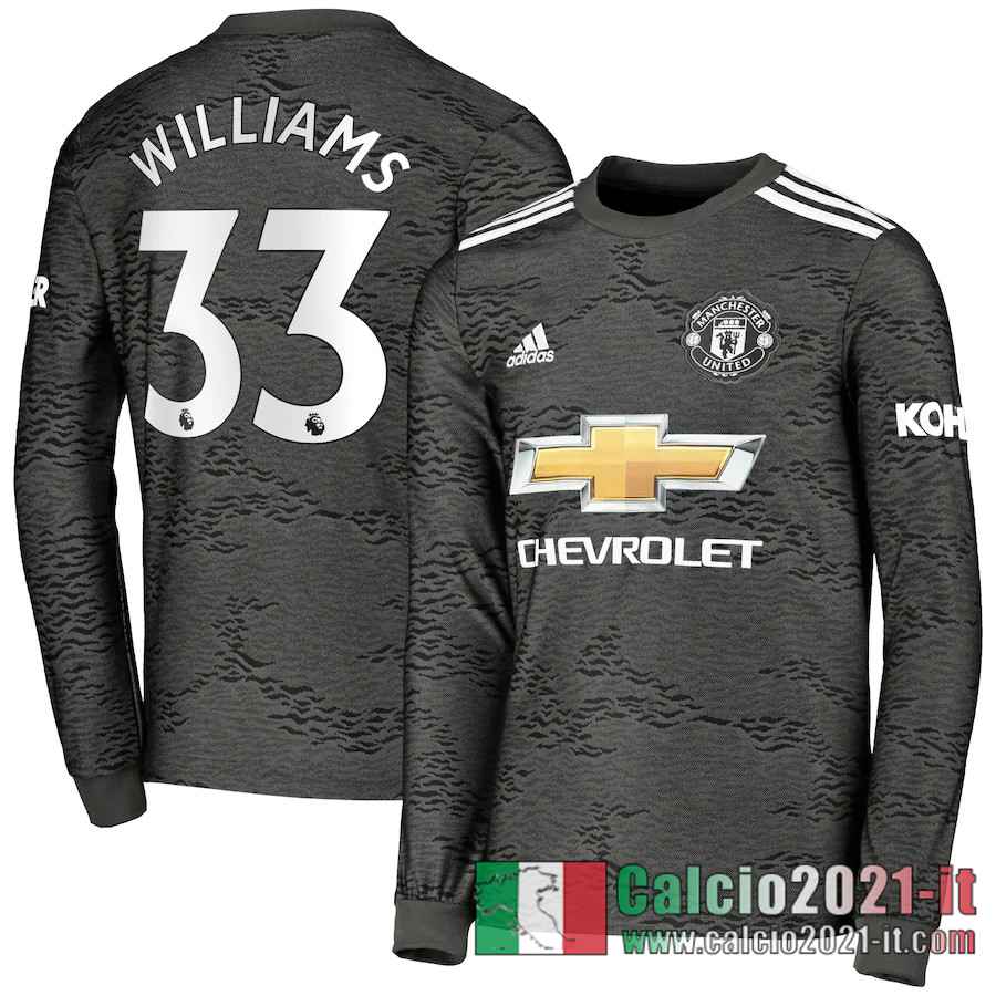 Manchester United Maglia Calcio Williams 33 Seconda Manica Lunga 2020-21