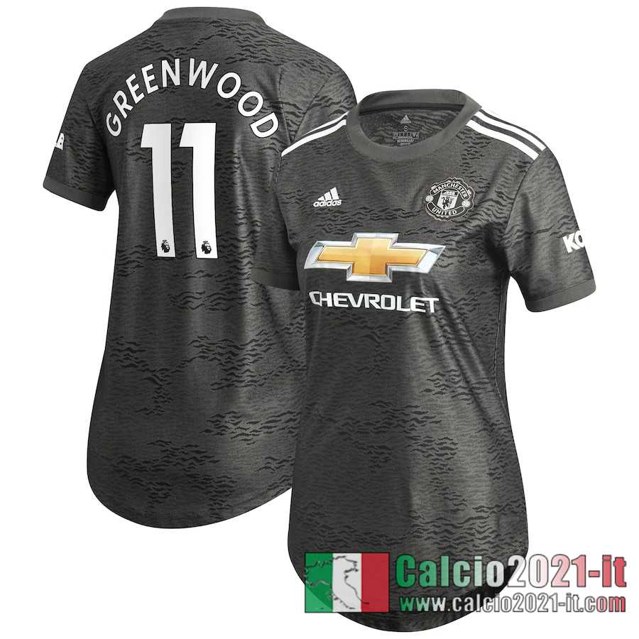 Manchester United Maglia Calcio Greenwood 11 Seconda Donna 2020-21