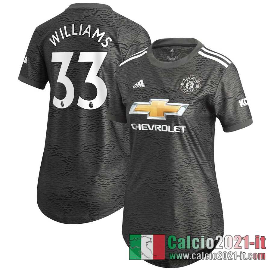 Manchester United Maglia Calcio Williams 33 Seconda Donna 2020-21