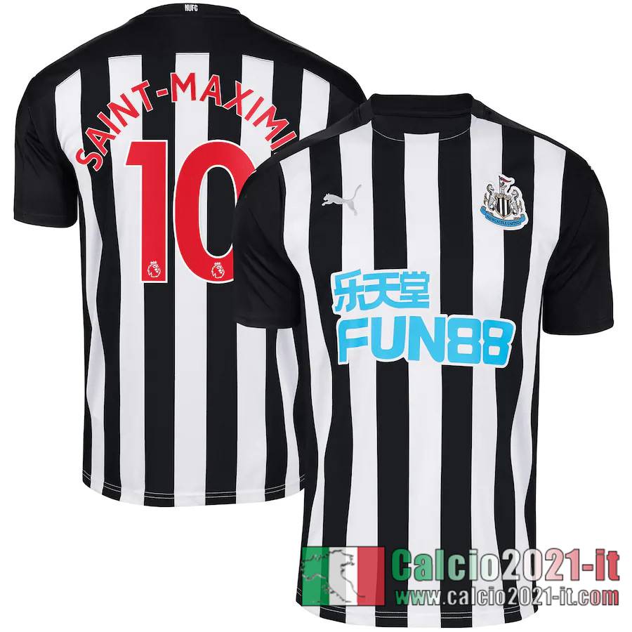 Newcastle United Maglia Calcio Saint-Maximin #10 Prima 2020-21