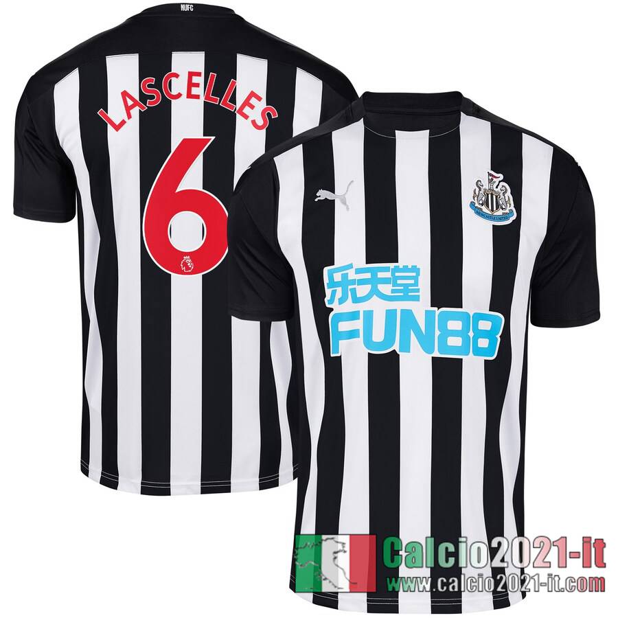 Newcastle United Maglia Calcio Lascelles #6 Prima 2020-21