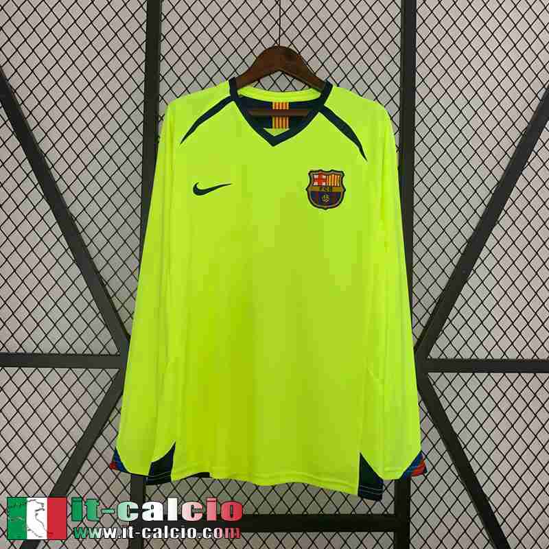 Barcellona Retro Maglia Calcio Seconda Uomo Manga Larga 05 06 FG395