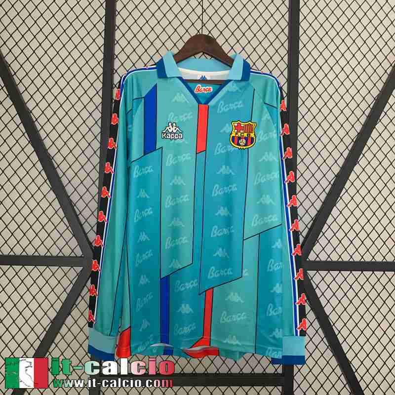 Barcellona Retro Maglia Calcio Seconda Uomo Manga Larga 96 97 FG396