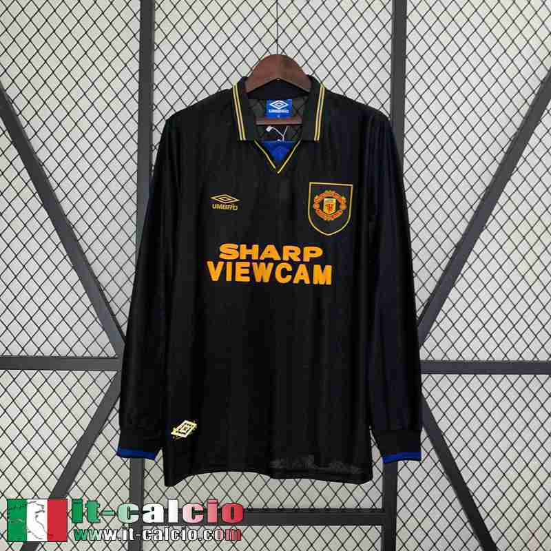 Manchester United Retro Maglia Calcio Seconda Uomo Manga Larga 93 95 FG407