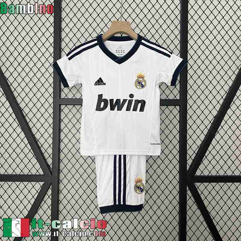 Retro Maglia Calcio Real Madrid Prima Bambini 12 13 FG451