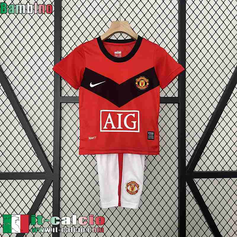 Retro Maglia Calcio Manchester United Prima Bambini 09 10 FG459