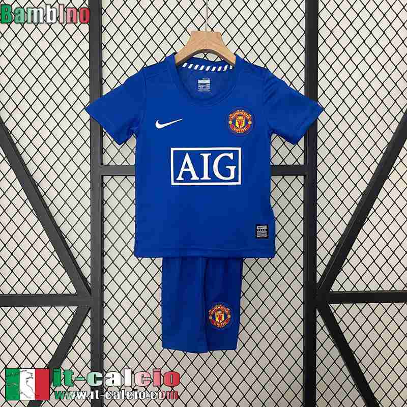 Retro Maglia Calcio Manchester United Terza Bambini 08 09 FG460