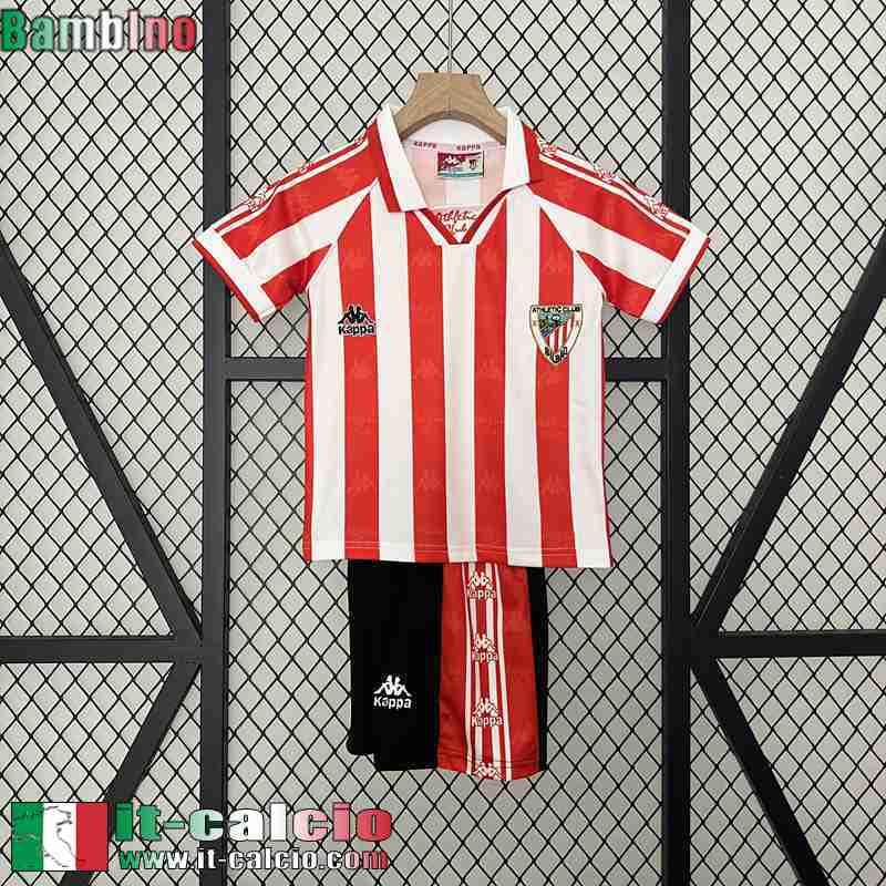 Retro Maglia Calcio Athletic Bilbao Prima Bambini 95 97 FG465